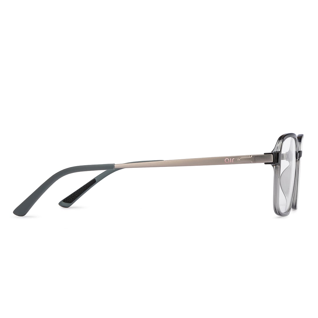 Lenskart Air Gray Transparent Full Rim Square left side