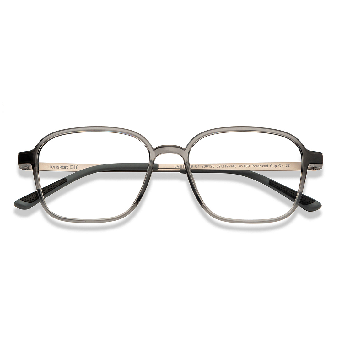 Lenskart Air Gray Transparent Full Rim Square right side