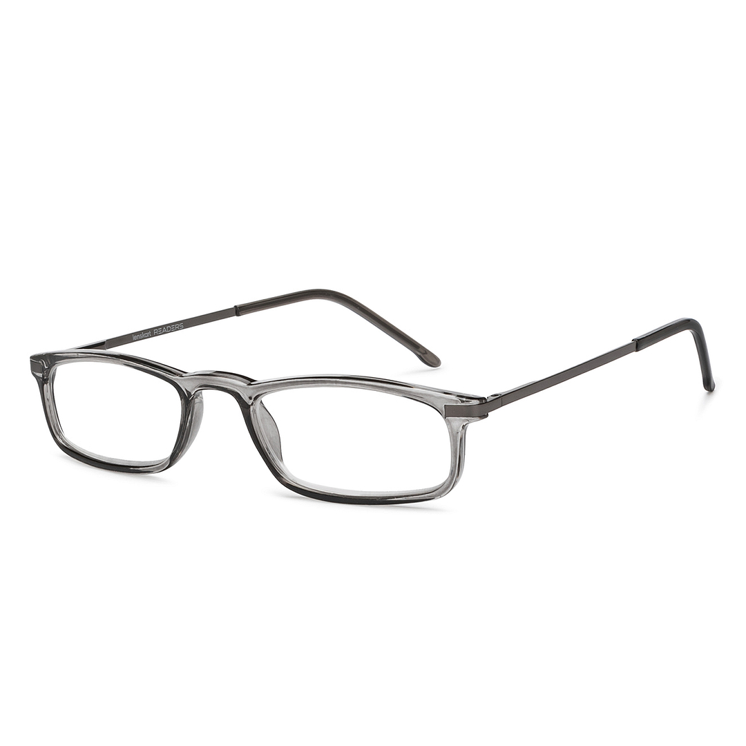 Lenskart READERS Gray Dark Gunmetal Full Rim Rectangle Lenskart READERS LR E13701 Only for 1 25 Prefitted Powers right side