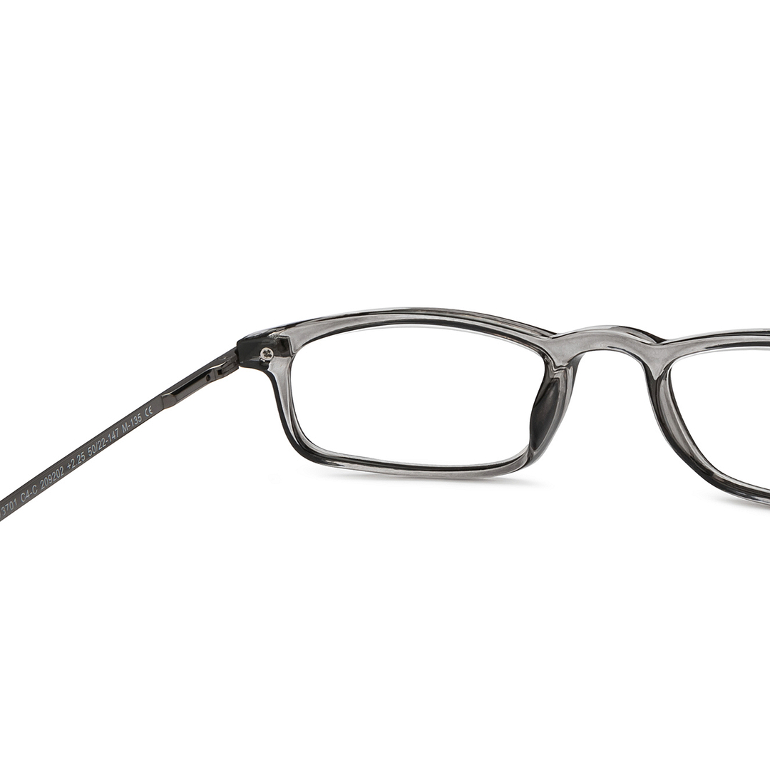 Lenskart READERS Gray Dark Gunmetal Full Rim Rectangle Lenskart READERS LR E13701 Only for 2 25 Prefitted Powers right side