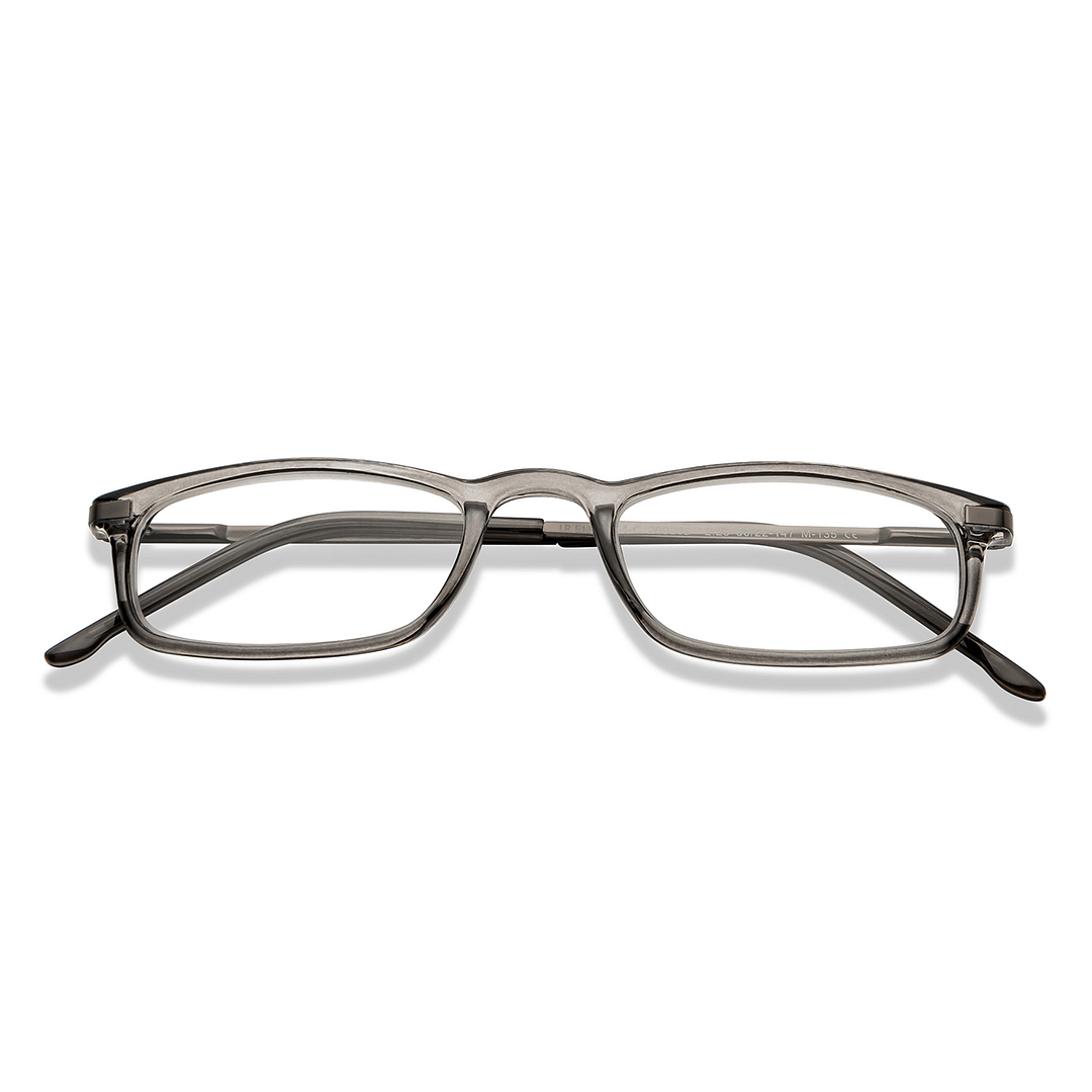 Lenskart READERS Gray Dark Gunmetal Full Rim Rectangle Lenskart READERS LR E13701 Only for 2 25 Prefitted Powers left side