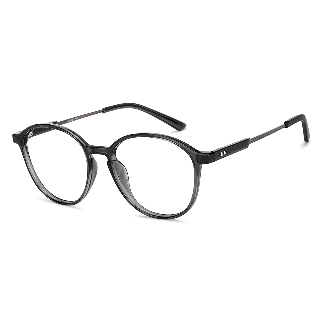 Lenskart Air Online Gray Transparent Full Rim Round right side