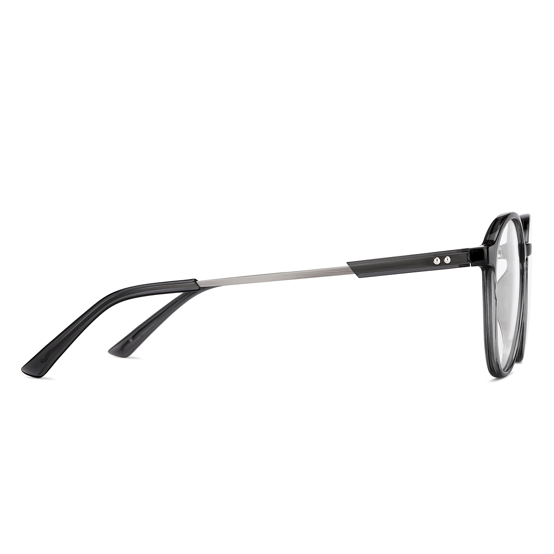 Lenskart Air Online Gray Transparent Full Rim Round left side