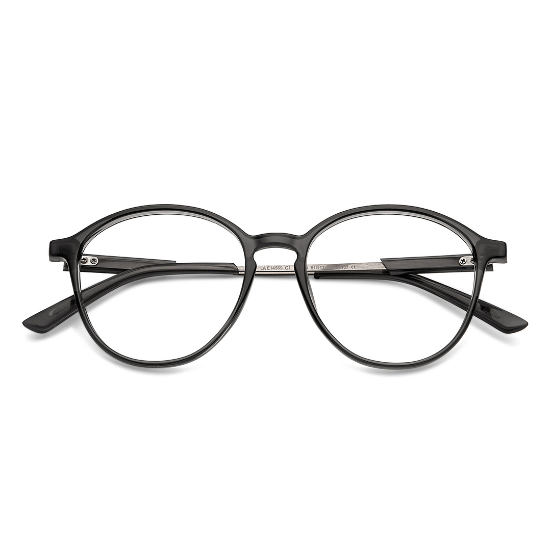 Lenskart Air Online Gray Transparent Full Rim Round left side