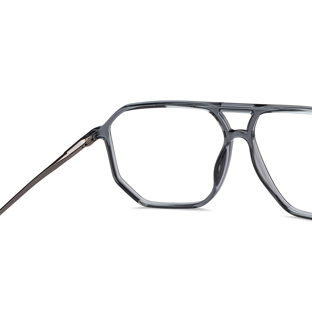 Lenskart Air Gray Transparent Full Rim Geometric right side