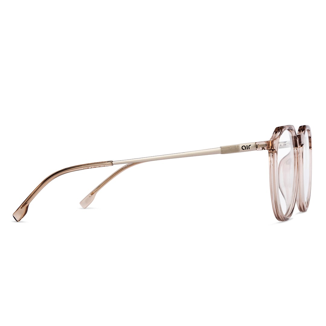 Lenskart Air Online Gray Transparent Full Rim Round left side