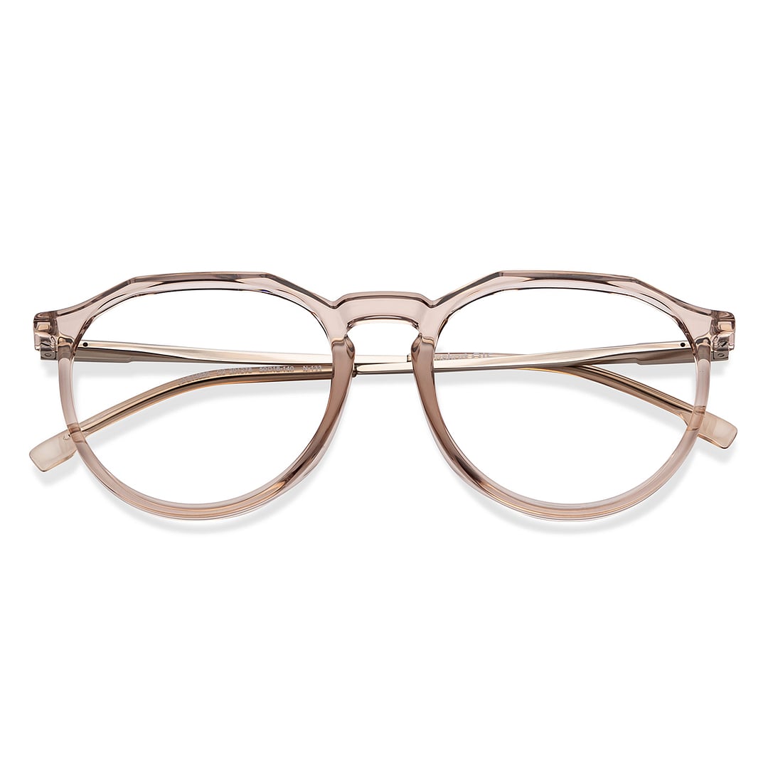 Lenskart Air Online Gray Transparent Full Rim Round left side