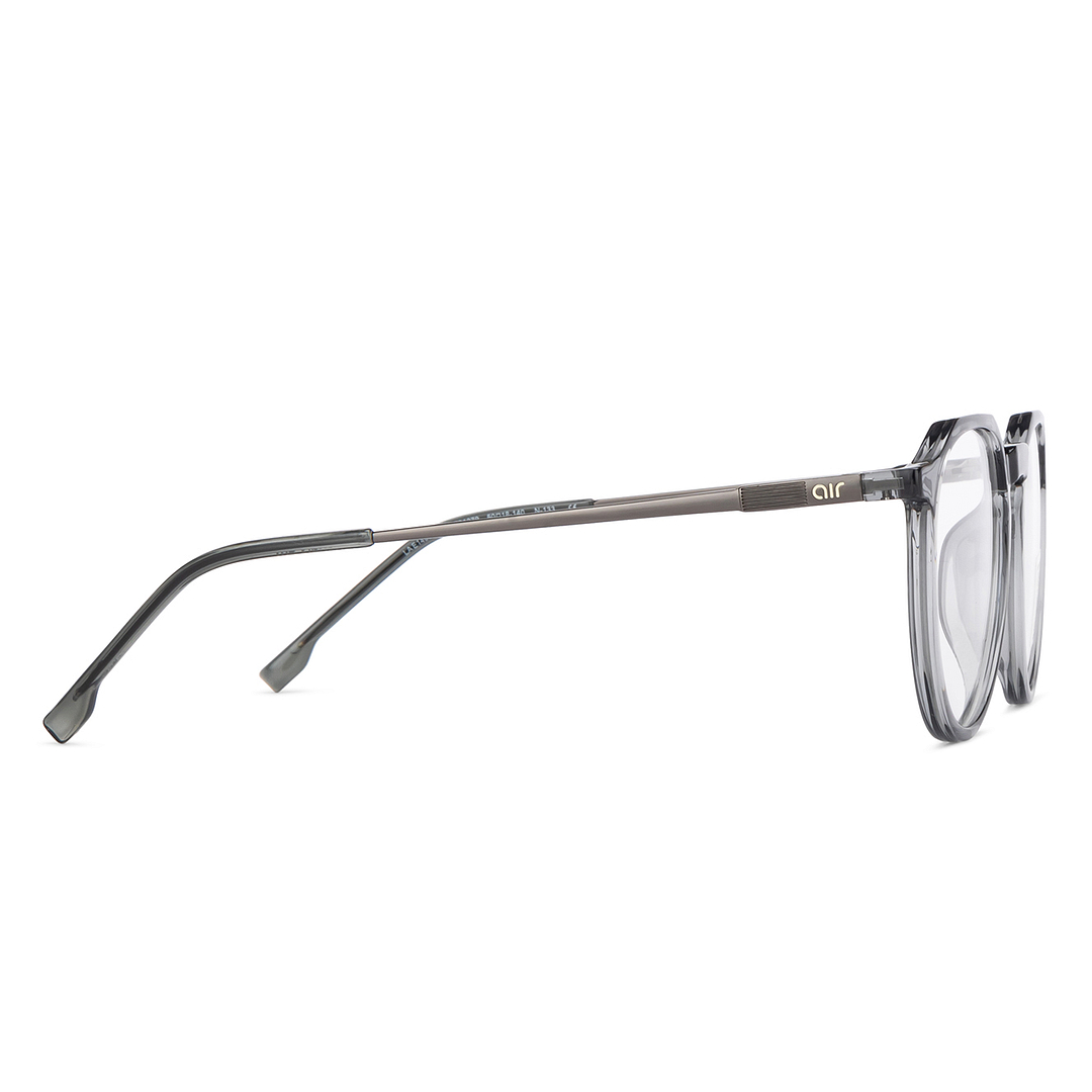 Lenskart Air Online Gray Transparent Full Rim Round left side