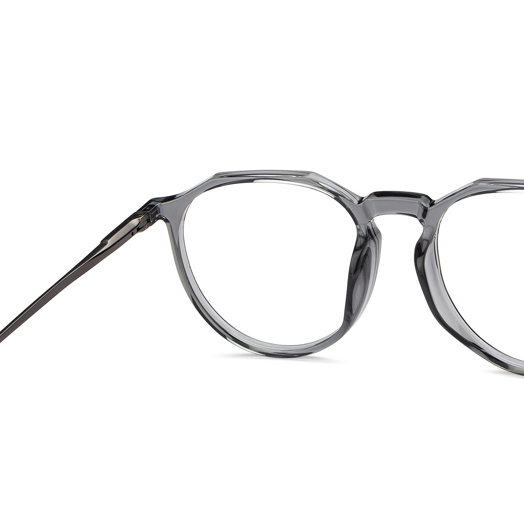 Lenskart Air Online Gray Transparent Full Rim Round right side
