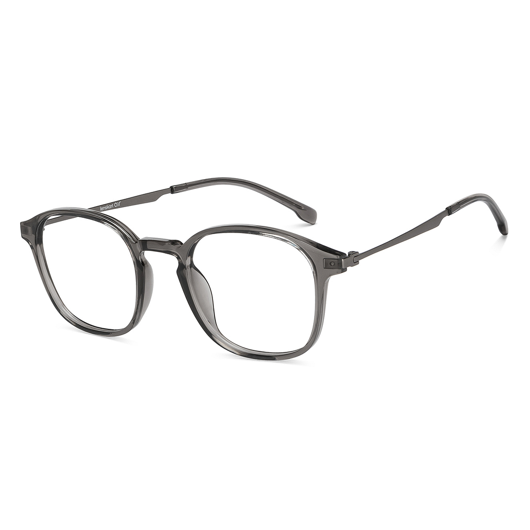 Lenskart Air Online Gray Transparent Full Rim Round right side