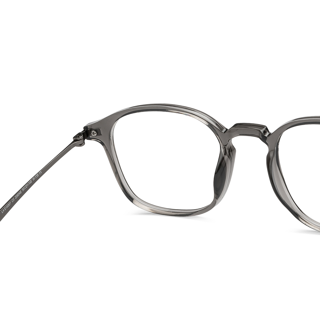 Lenskart Air Online Gray Transparent Full Rim Round right side
