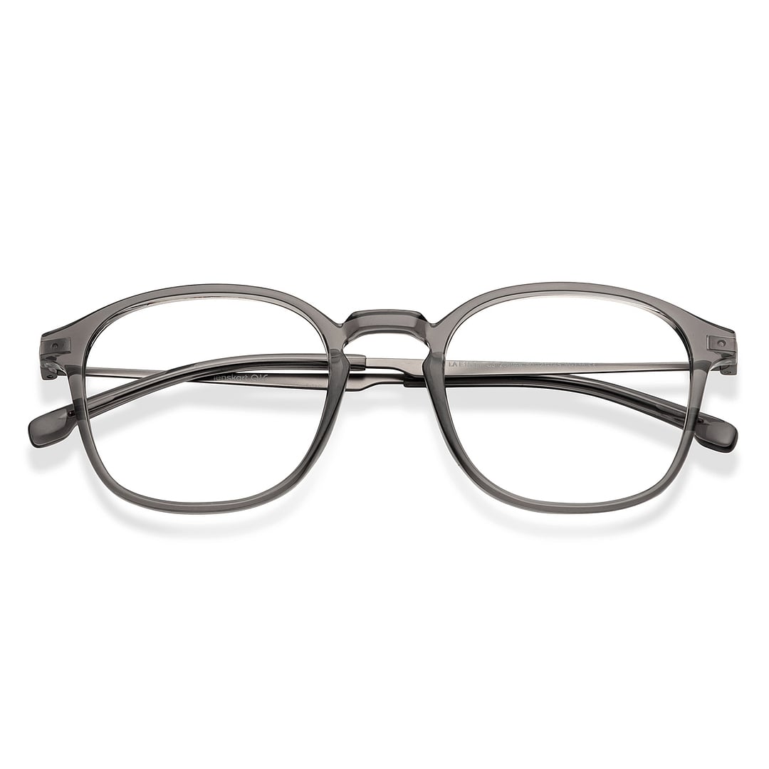 Lenskart Air Online Gray Transparent Full Rim Round left side