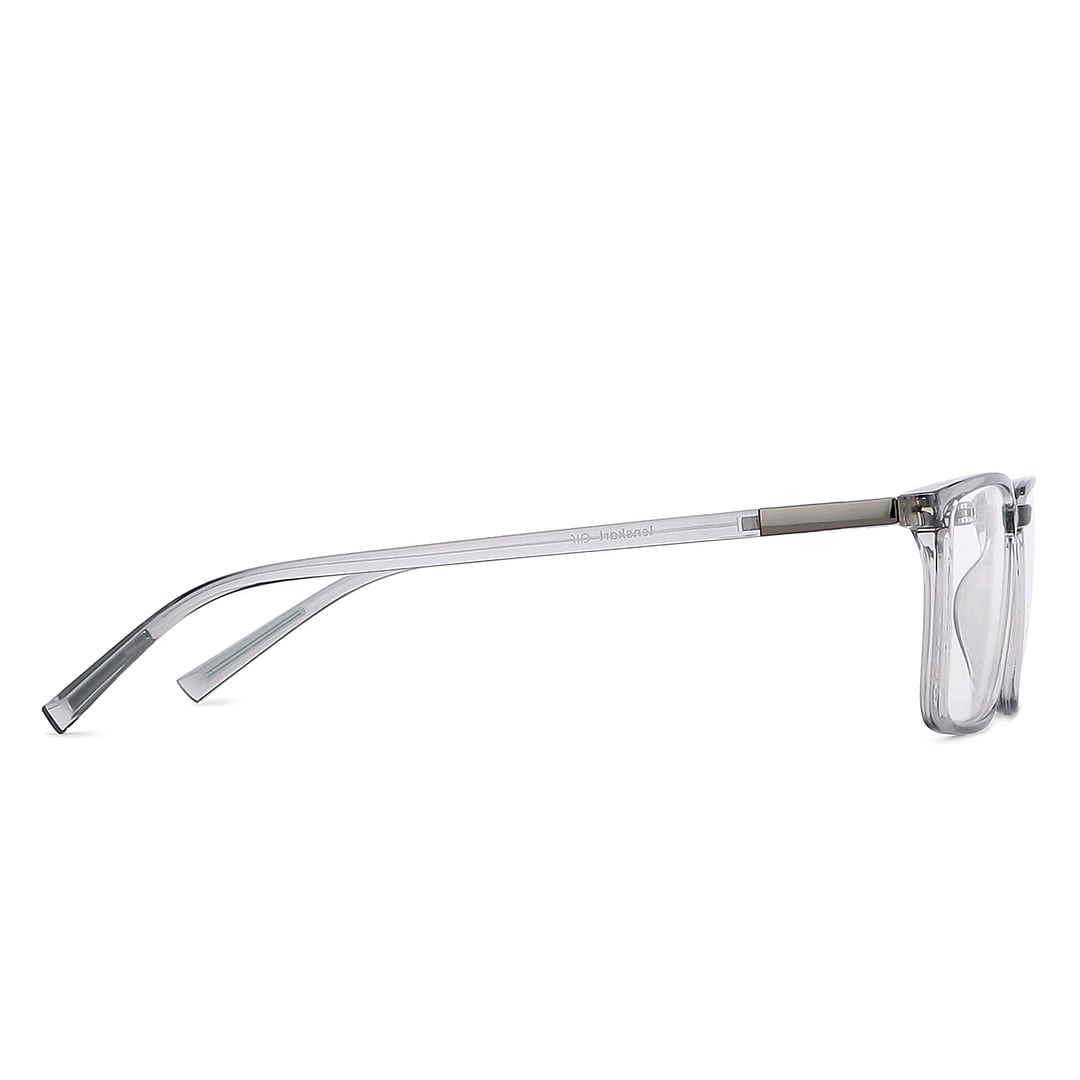 Lenskart Air Gray Transparent Full Rim Square left side