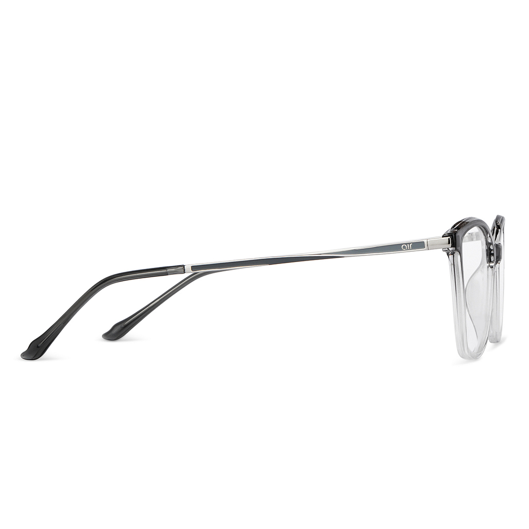 Lenskart Air Gray Transparent Full Rim Cat Eye left side