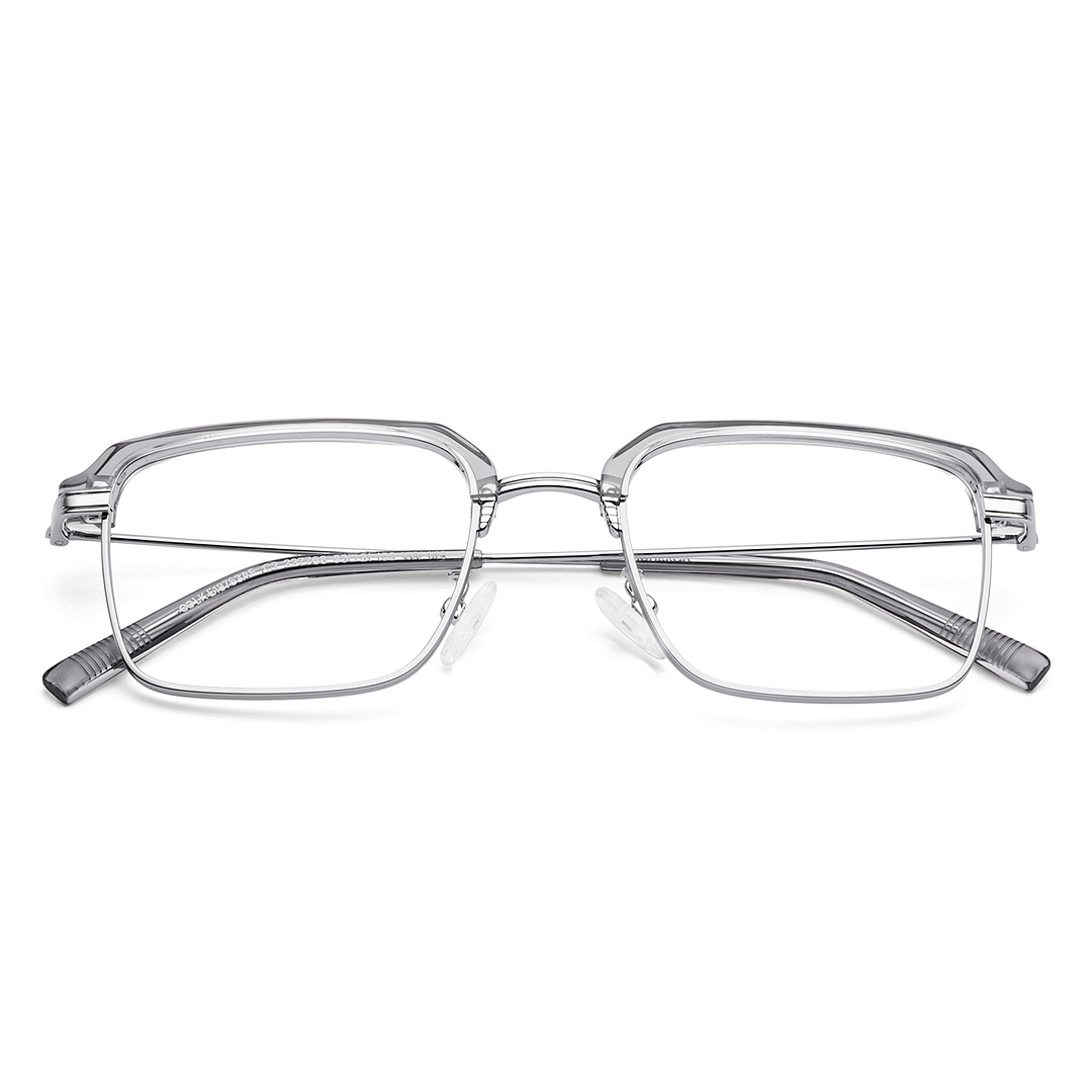 Lenskart Gray Transparent Full Rim Rectangle left side