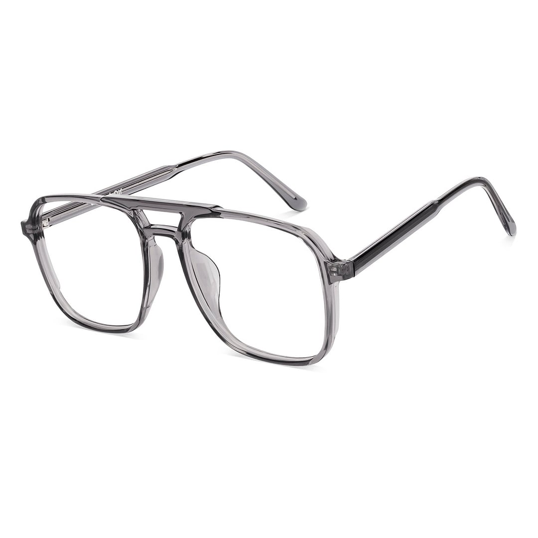 Lenskart Air Gray Transparent Full Rim Square left side