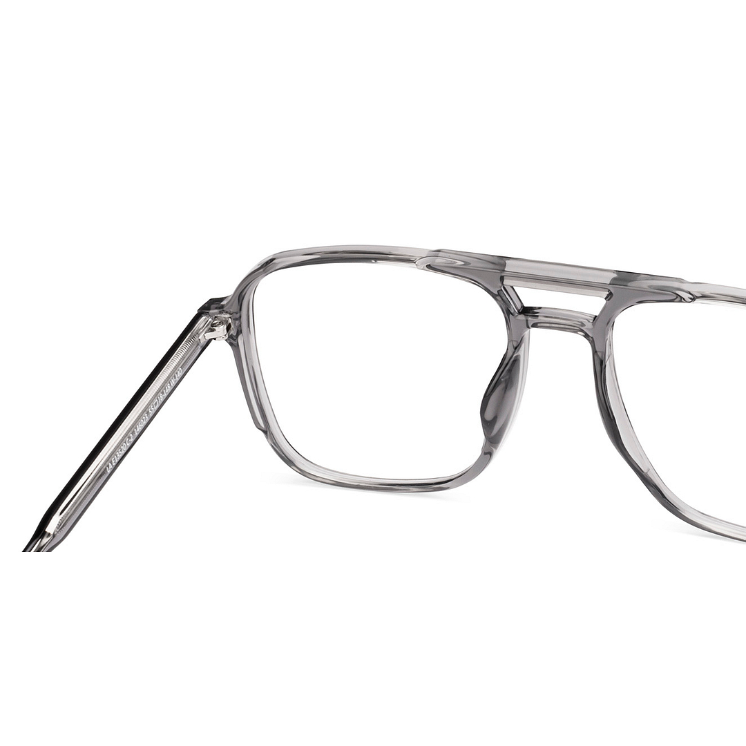 Lenskart Air Gray Transparent Full Rim Square right side