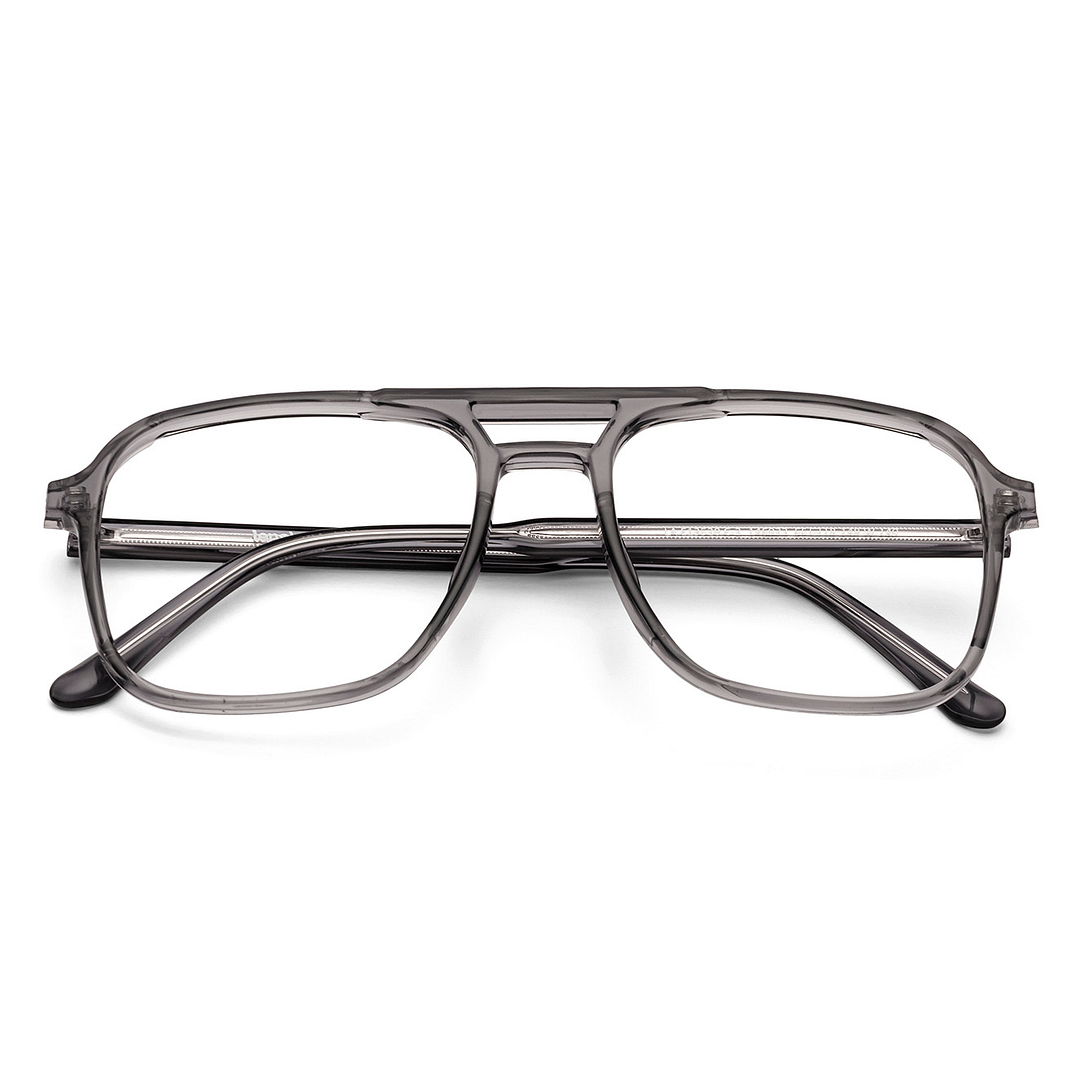 Lenskart Air Gray Transparent Full Rim Square left side