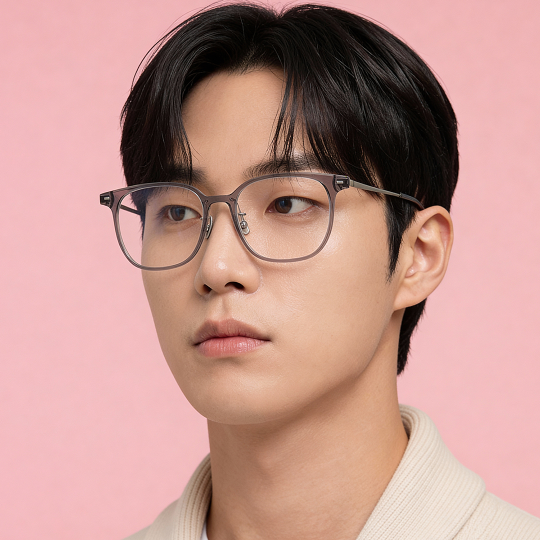 Lenskart Gray Transparent Full Rim Square left side