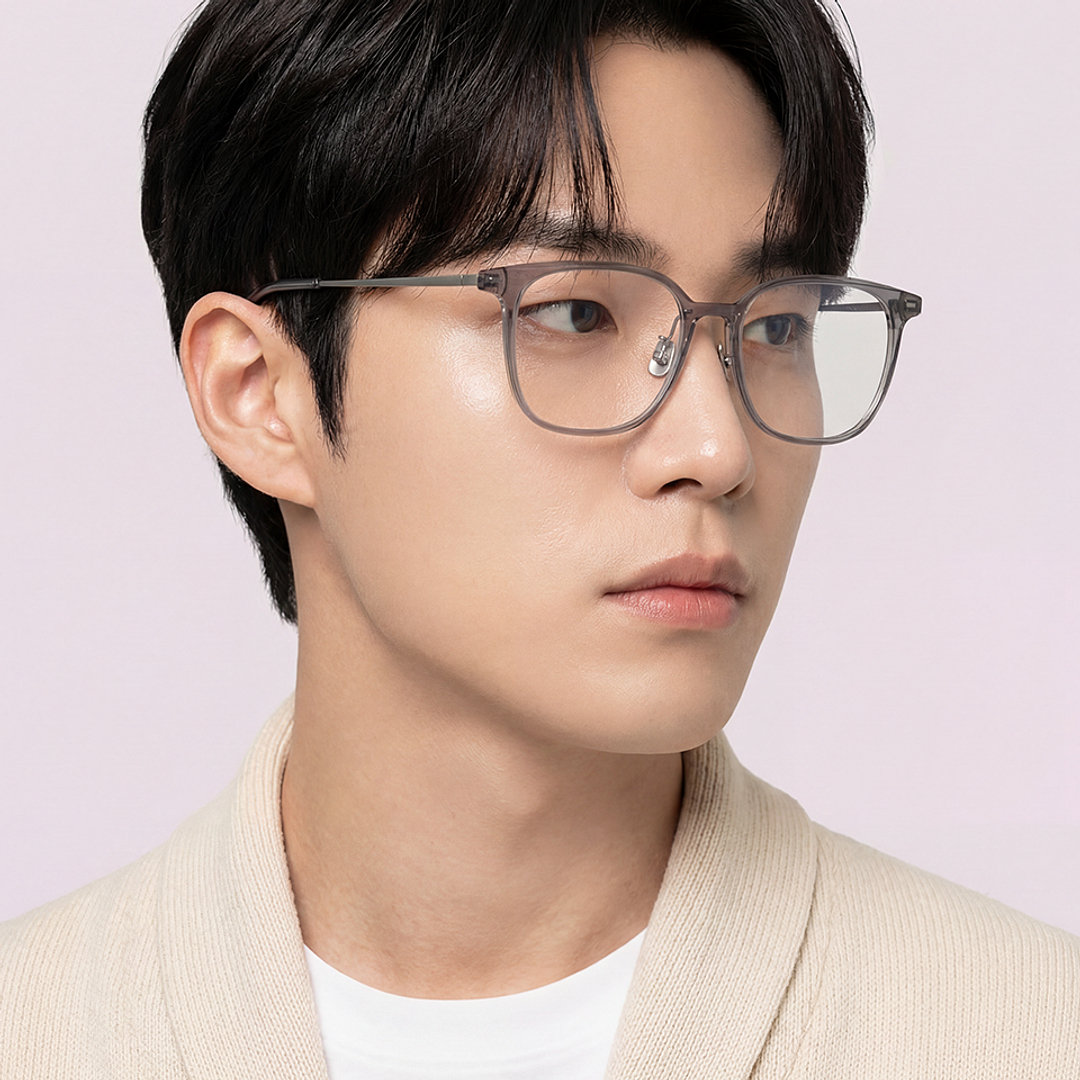 Lenskart Gray Transparent Full Rim Square right side