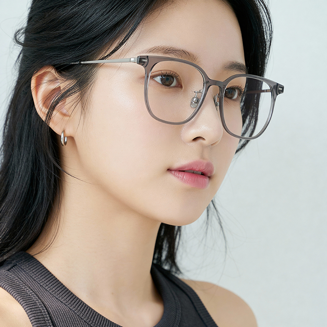 Lenskart Gray Transparent Full Rim Square right side