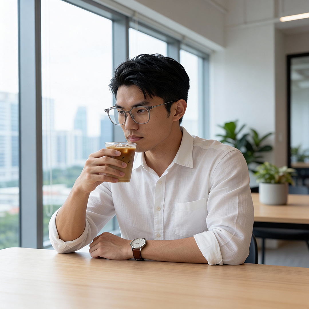 Lenskart Gray Transparent Full Rim Square left side