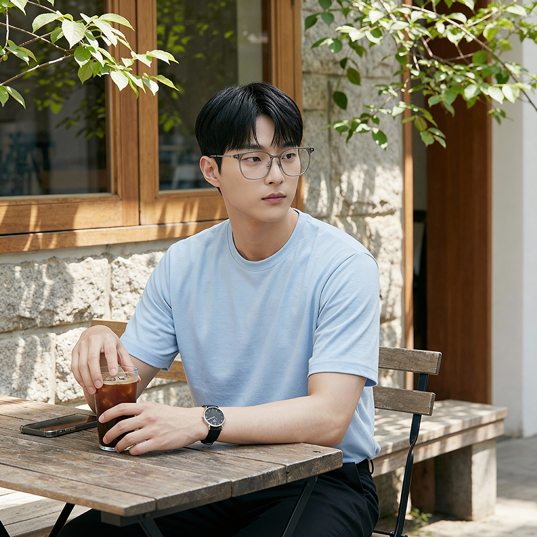 Lenskart Gray Transparent Full Rim Square left side