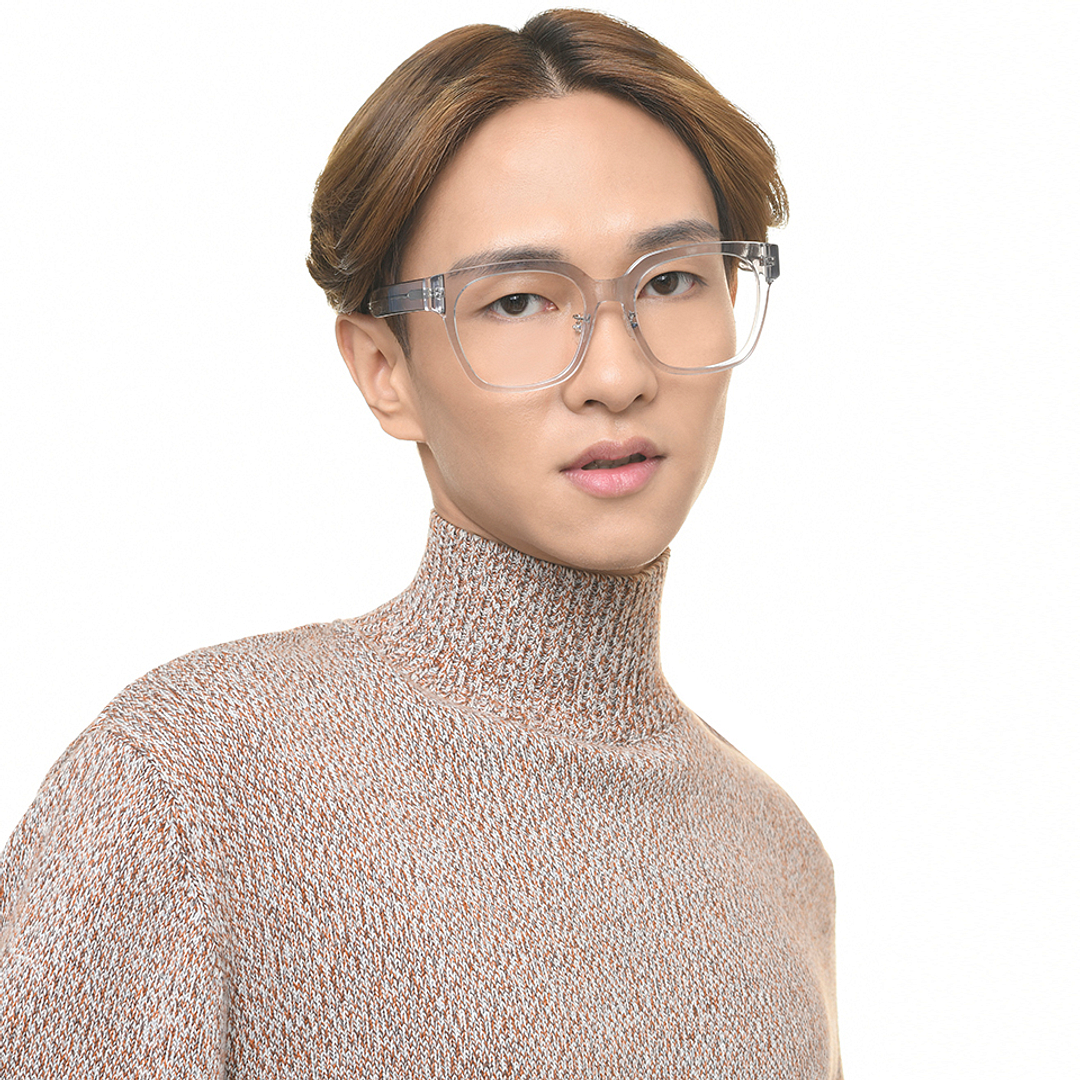 Lenskart Gray Transparent Full Rim Square right side