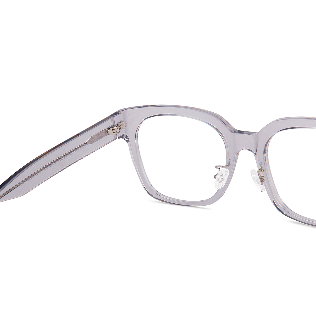 Lenskart Gray Transparent Full Rim Square left side