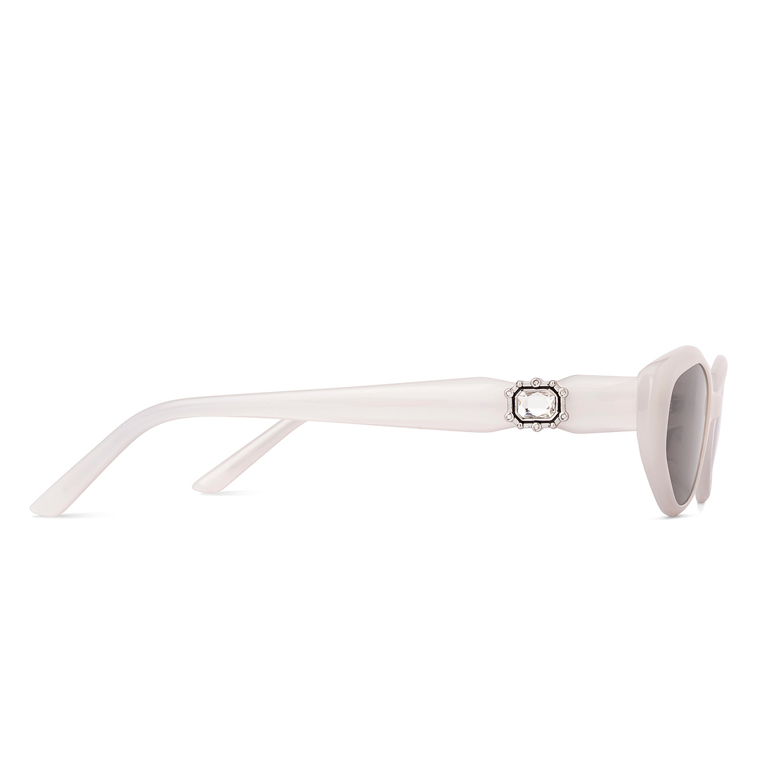 Lenskart STUDIO White Full Rim Cat Eye right side