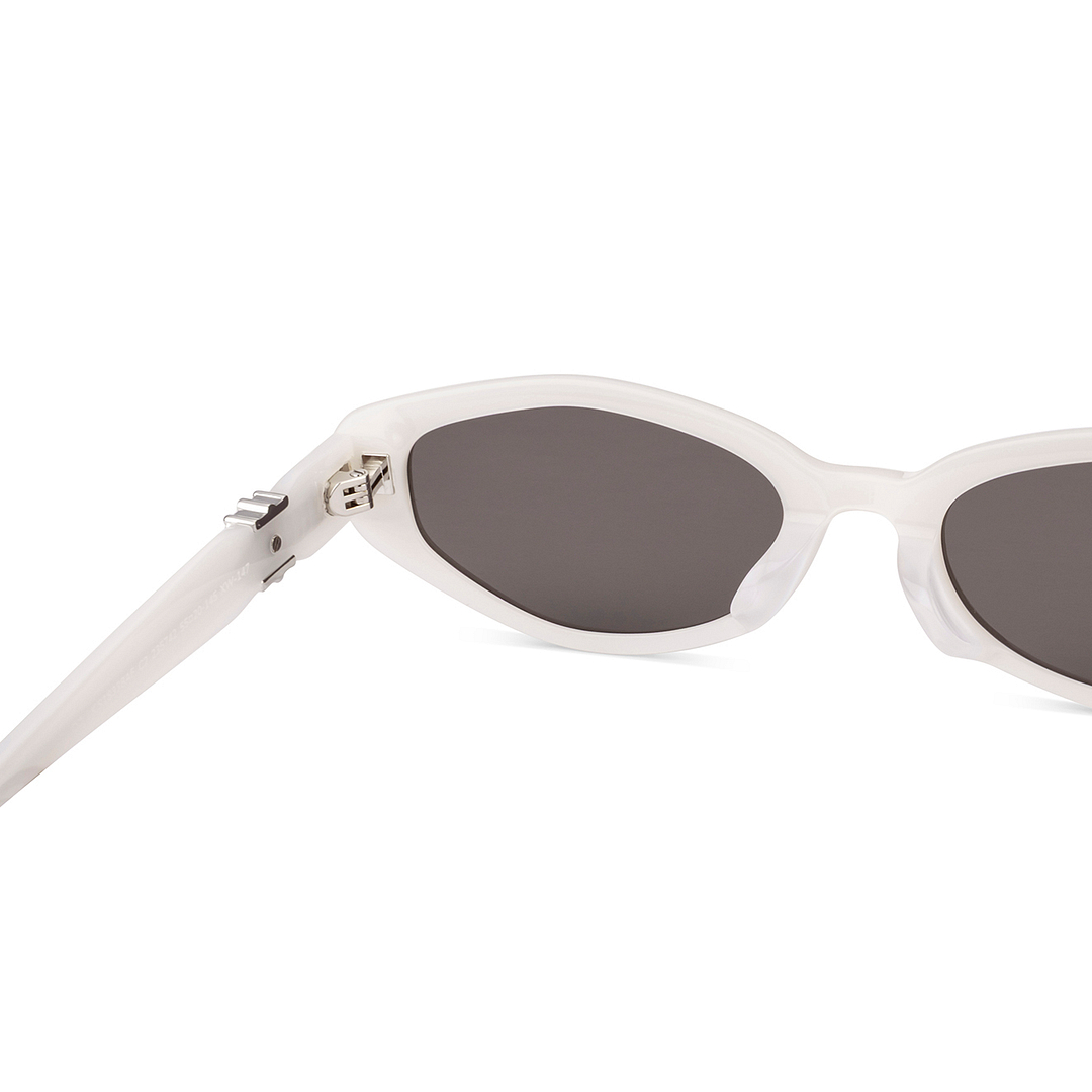 Lenskart STUDIO White Full Rim Cat Eye left side