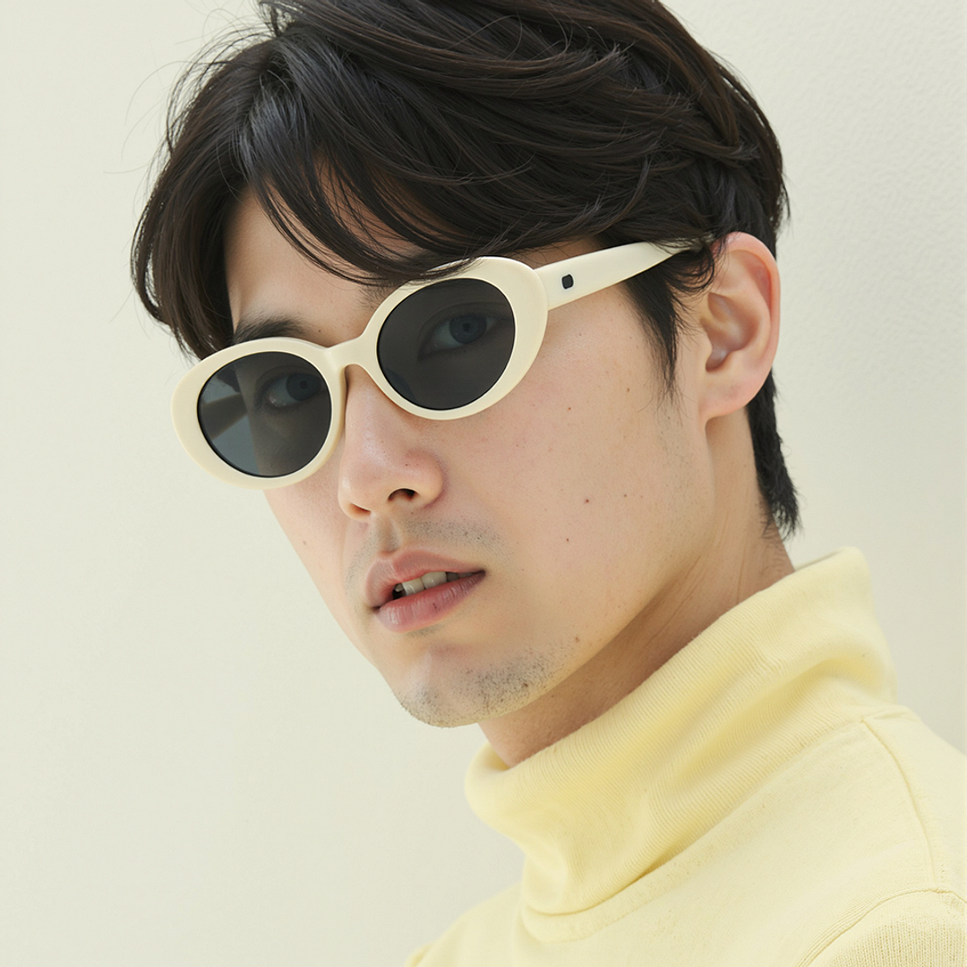 Lenskart White Full Rim Round right side