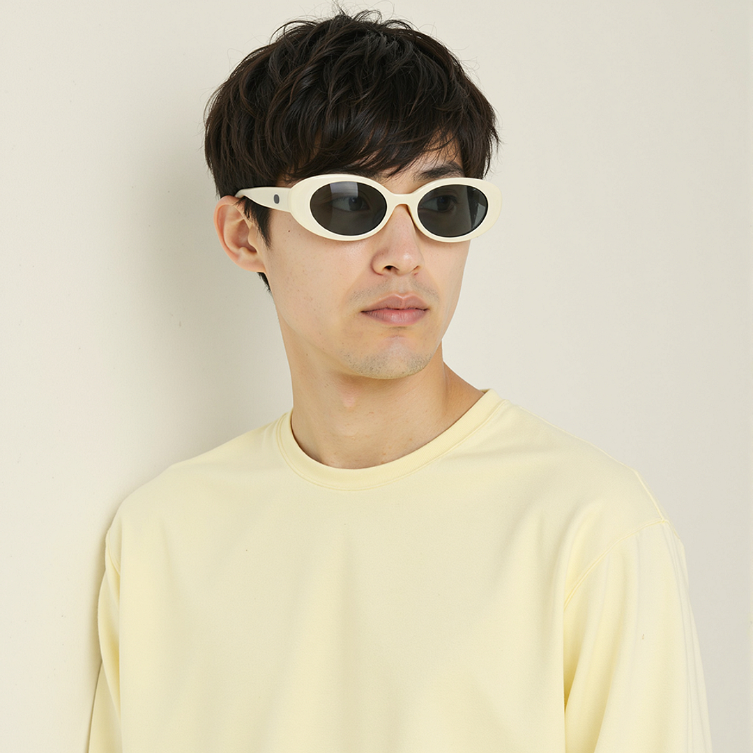 Lenskart White Full Rim Round left side