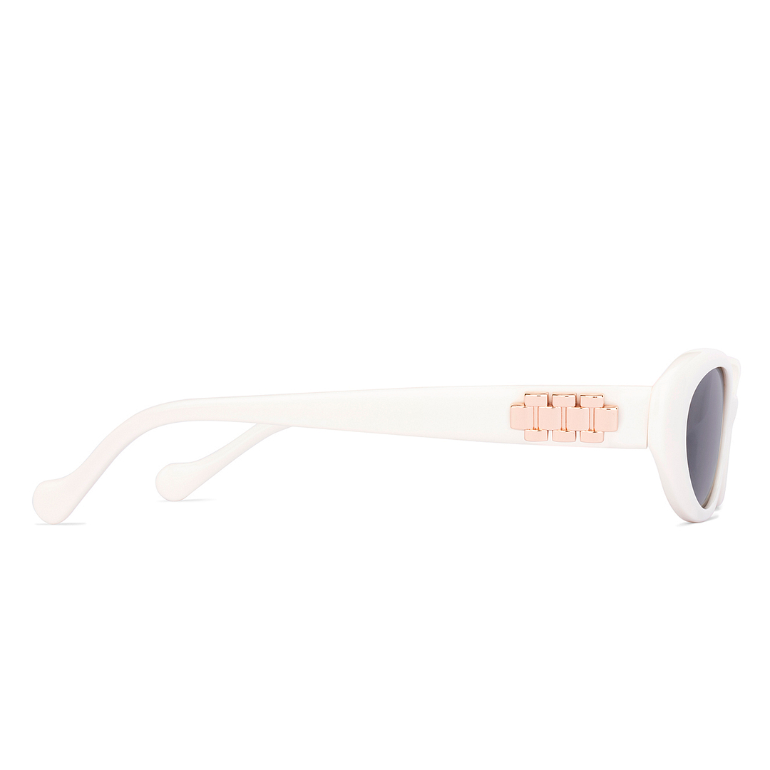 Lenskart White Full Rim Round left side