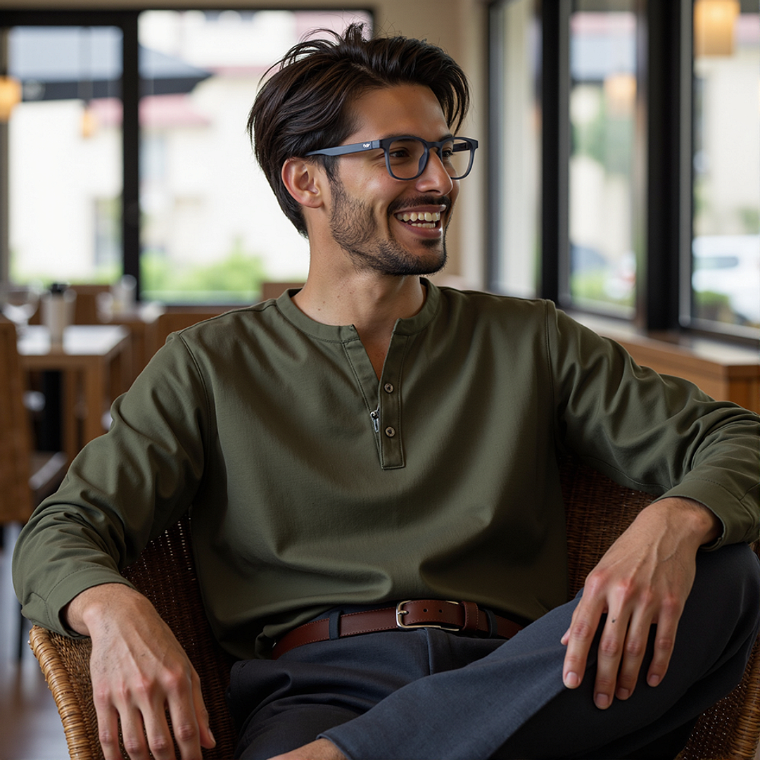 Lenskart Hustlr Screen Glasses Blue Block Zero Power Screen Glasses : Grey Stone Full Rim Square Lenskart HUSTLR LB E14058-XW C2 left side