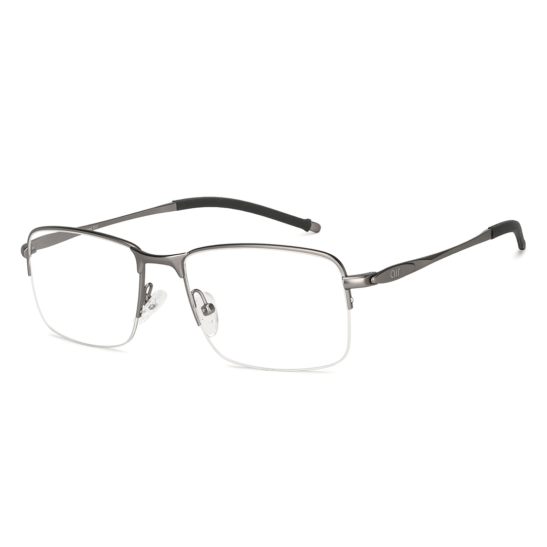Lenskart Air Online Mid Gunmetal Half Rim Rectangle right side