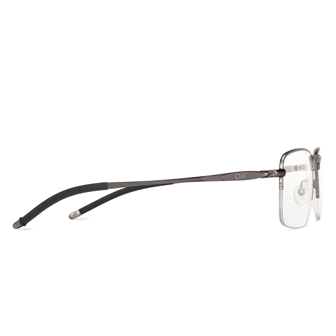 Lenskart Air Online Mid Gunmetal Half Rim Rectangle left side