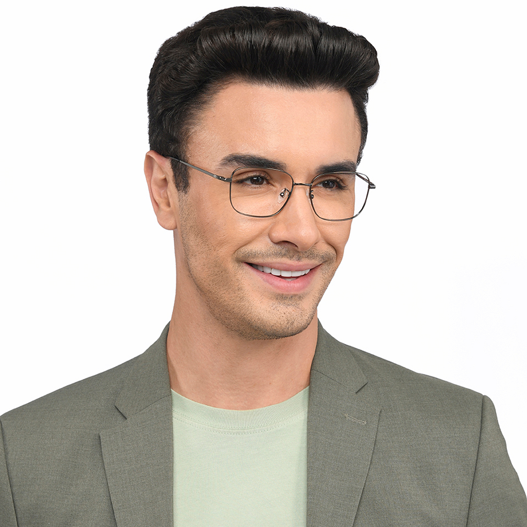 Lenskart Mid Gunmetal Full Rim Square left side
