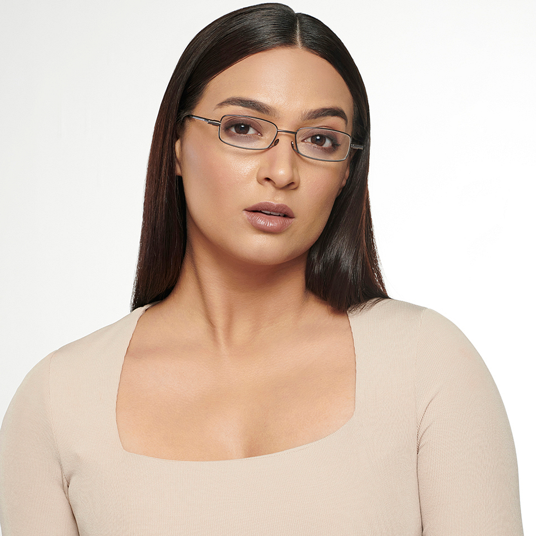 LENSKART PREMIUM READERS Gunmetal Dark Gunmetal Full Rim Rectangle LENSKART PREMIUM READERS LR E13690 Only for 2 Prefitted Powers right side