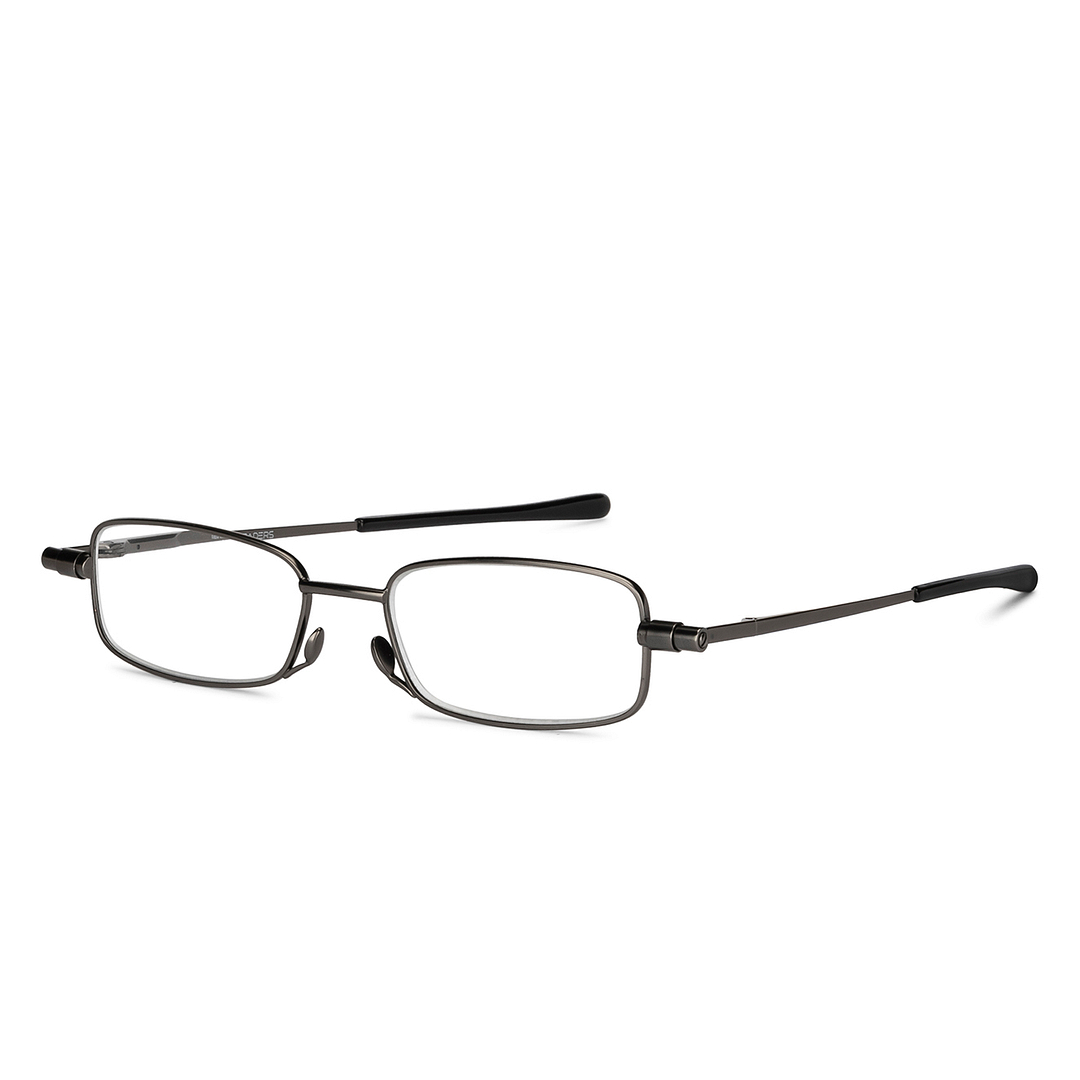 LENSKART PREMIUM READERS Gunmetal Dark Gunmetal Full Rim Rectangle LENSKART PREMIUM READERS LR E13690 Only for 2 Prefitted Powers left side