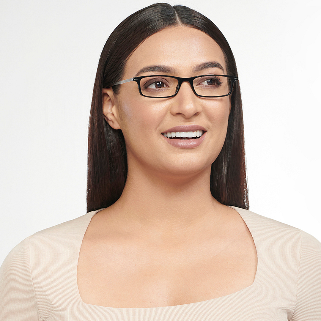 Lenskart READERS Black Dark Gunmetal Full Rim Rectangle Lenskart READERS LR E13700 Only for 2 5 Prefitted Powers left side