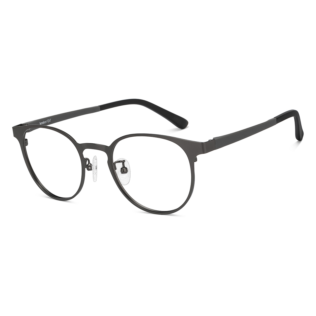 Lenskart Air Online Dark Gunmetal Full Rim Round left side