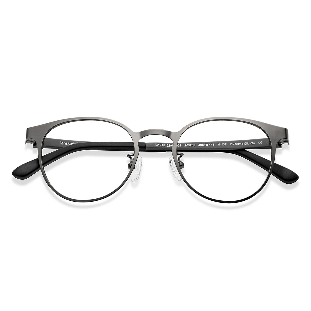Lenskart Air Online Dark Gunmetal Full Rim Round right side