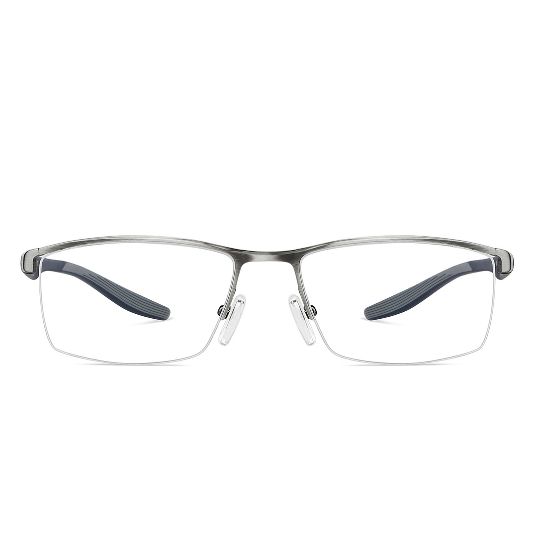 Lenskart Air Online Mid Gunmetal Half Rim Rectangle left side
