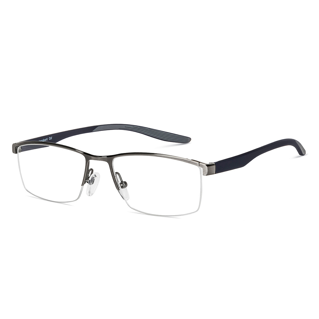 Lenskart Air Online Mid Gunmetal Half Rim Rectangle right side