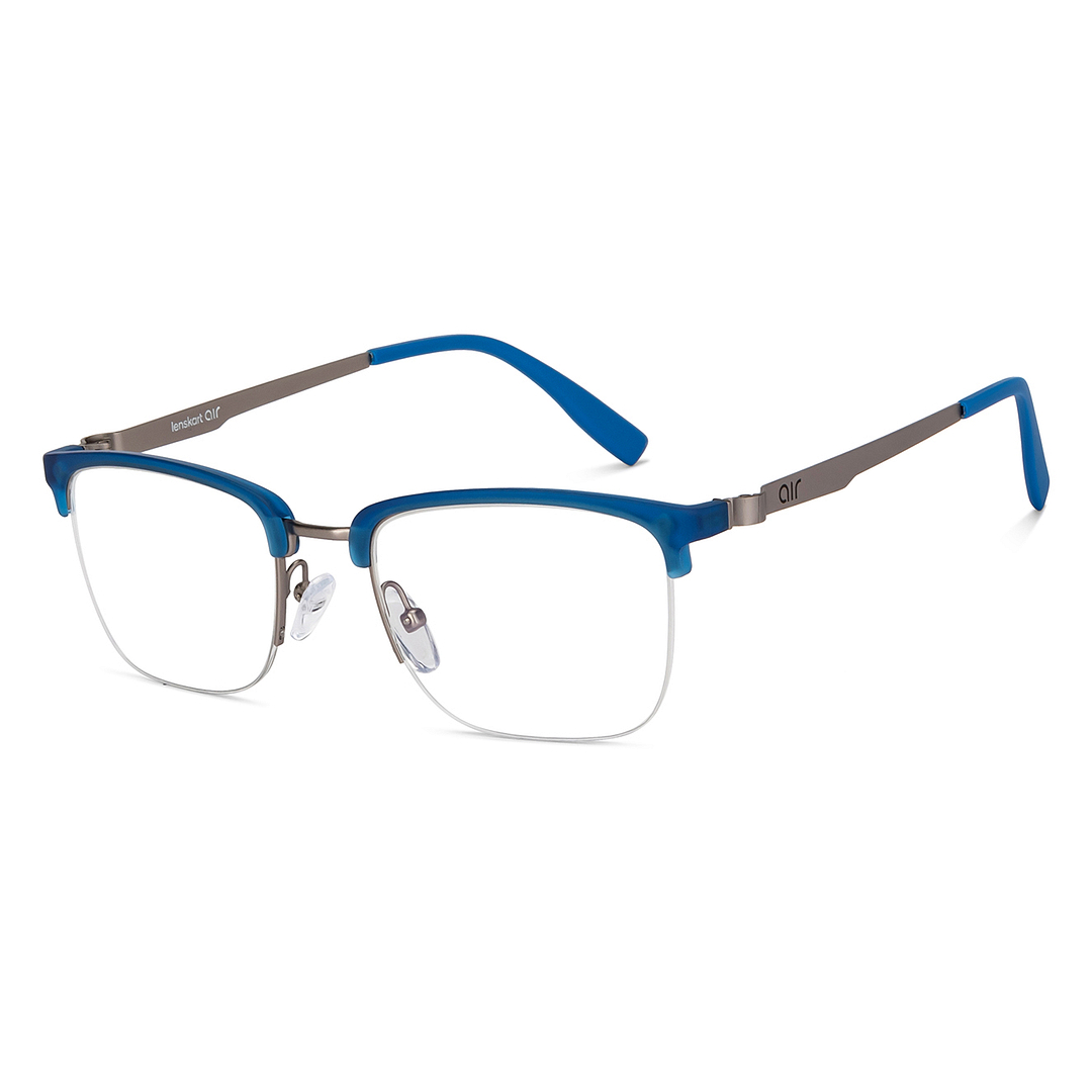 Lenskart Air Online Mid Gunmetal Half Rim Square right side