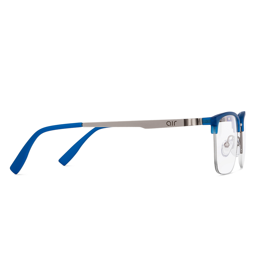 Lenskart Air Online Mid Gunmetal Half Rim Square left side