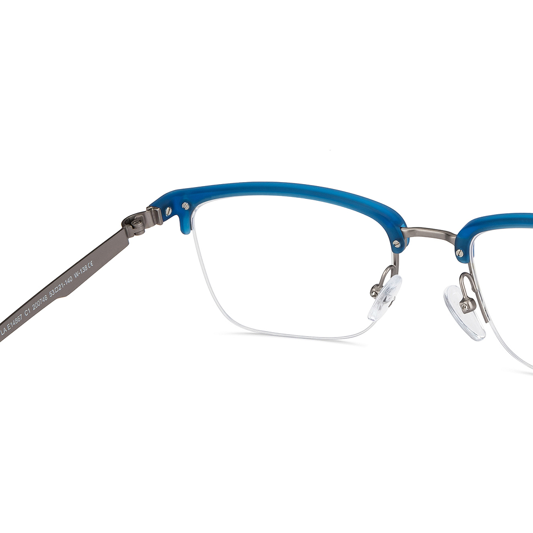 Lenskart Air Online Mid Gunmetal Half Rim Square right side