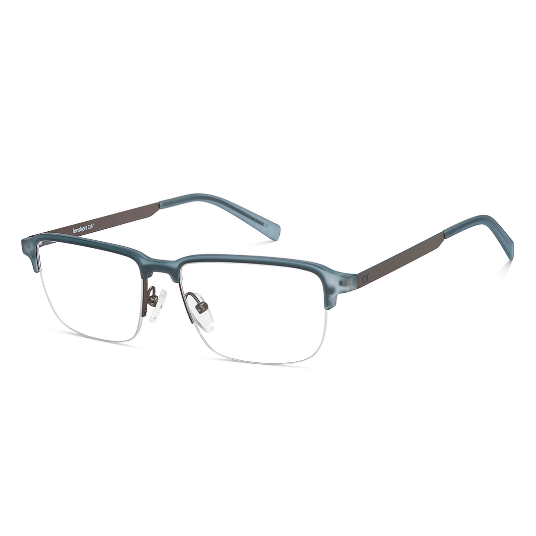 Lenskart Air Online Mid Gunmetal Half Rim Rectangle left side