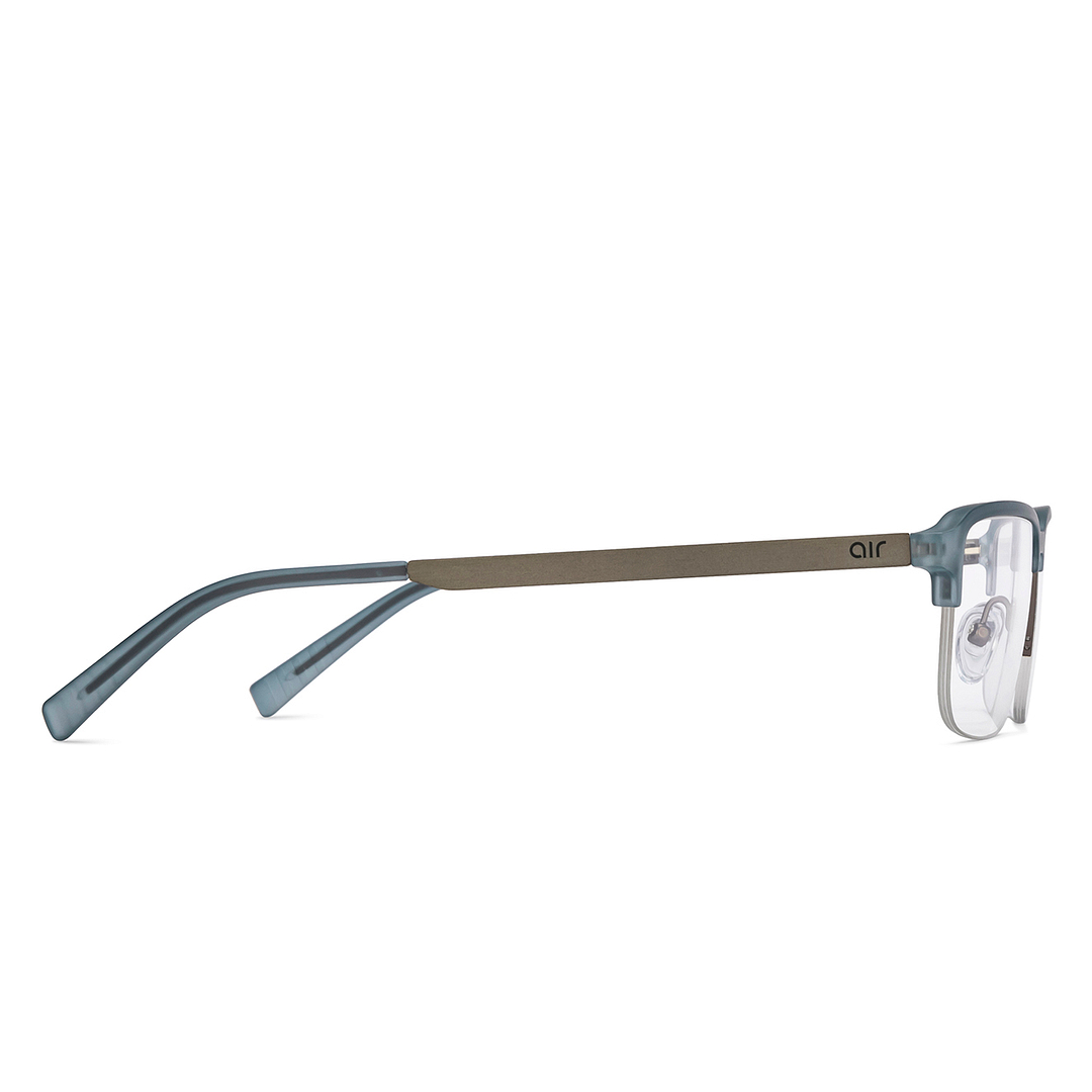 Lenskart Air Online Mid Gunmetal Half Rim Rectangle left side